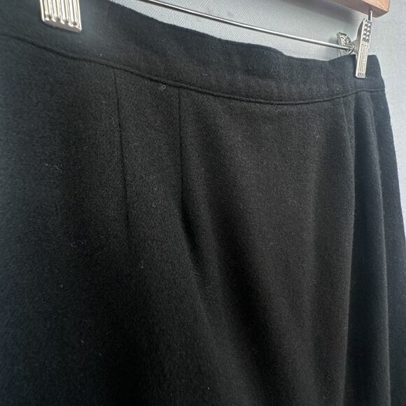 VTG Sag Harbor Wool Skirt Small Black Business Career Old Money Academia Preppy - Picture 3 of 15